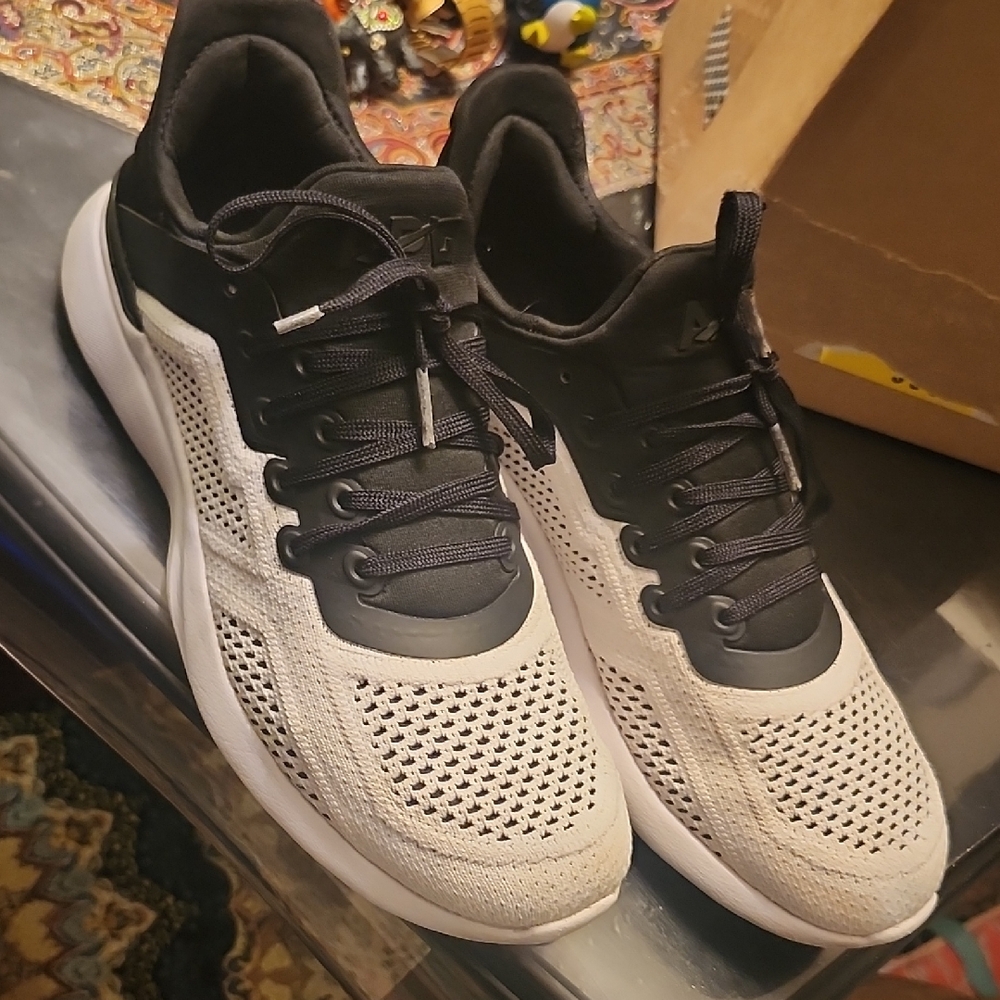 APL Black and White Mesh Athletic Shoes